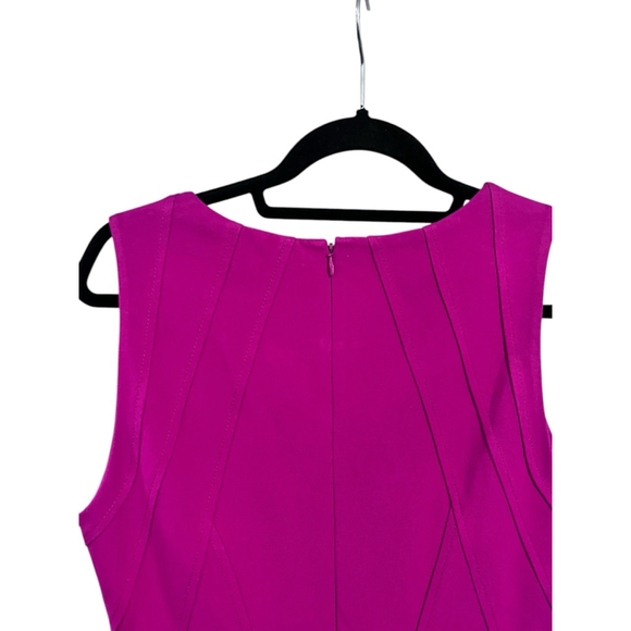 Diane Von Furstenberg Alice Sleeveless Magenta Pink Dress Size 10 Zip Stretch - Picture 5 of 5
